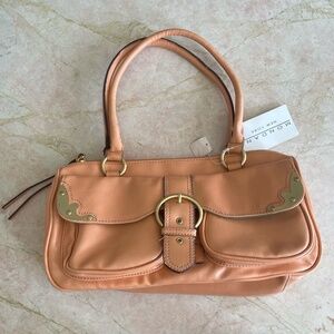 *NWT* Mondani cowgirl tan leather bag with gold hardware